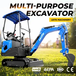 Fast Delivery Multi-function Mini Excavator 1 Ton Kubota Engine Digger Small Crawler Farm Excavators 2 Ton 3 Ton Home Customized