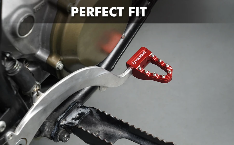 NICECNC Für Honda TRX450R 2006-2009 Hinterradbremspedalspitze für Honda TRX450ER Aluminium verbreitertes, rutschfestes, verstellbares ATV-Zubehör – Detail 16