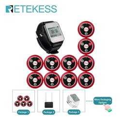 Retekess Sistema di chiamata wireless Cercapersone ristorante TD108 Ricevitore orologio impermeabile T117 Bottoni di chiamata cameriere per narghilè Cafe Bar