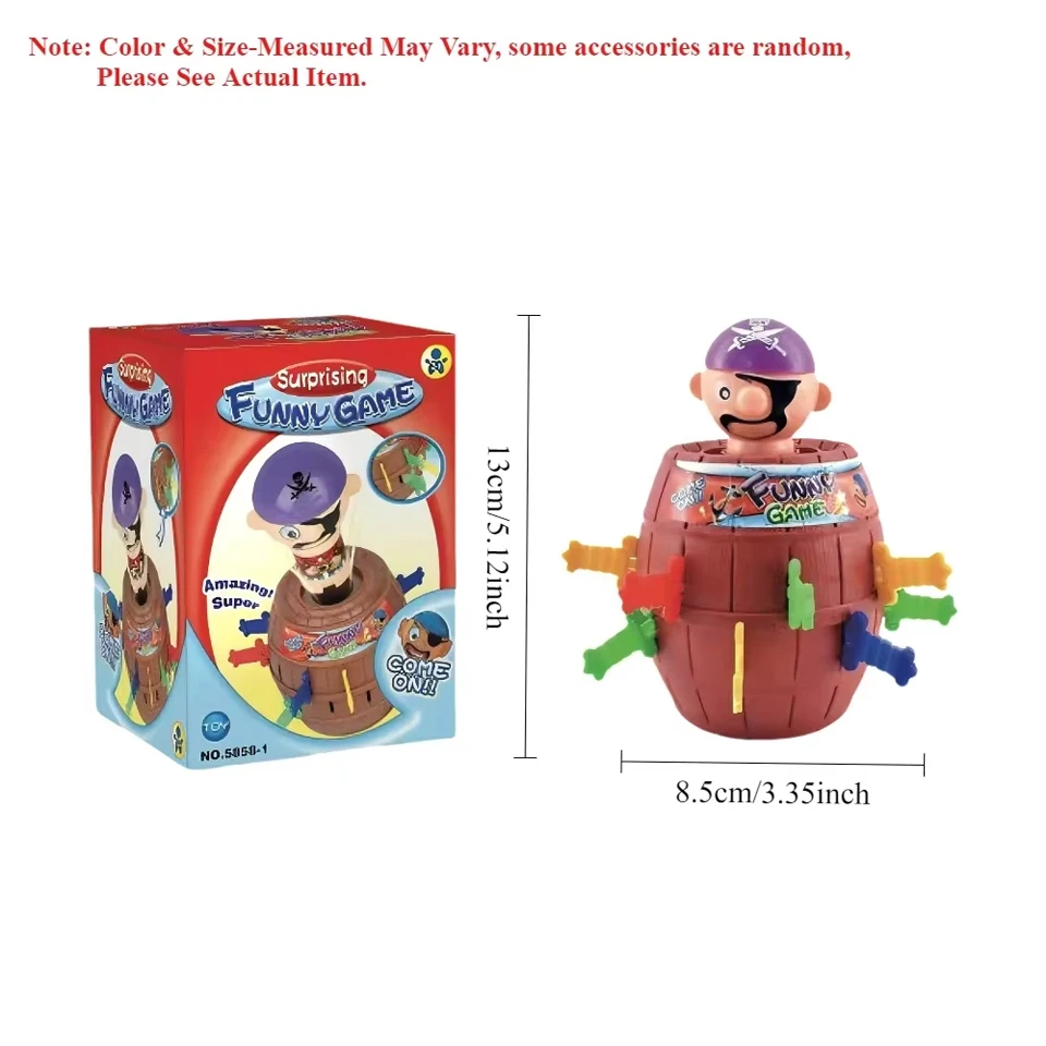 Nova diversão pirata barril brinquedo espada saltar pirata jogo tabuleiro crianças brinquedo de halloween pai-filho brinquedo interativo menino truque pequenos brinquedos