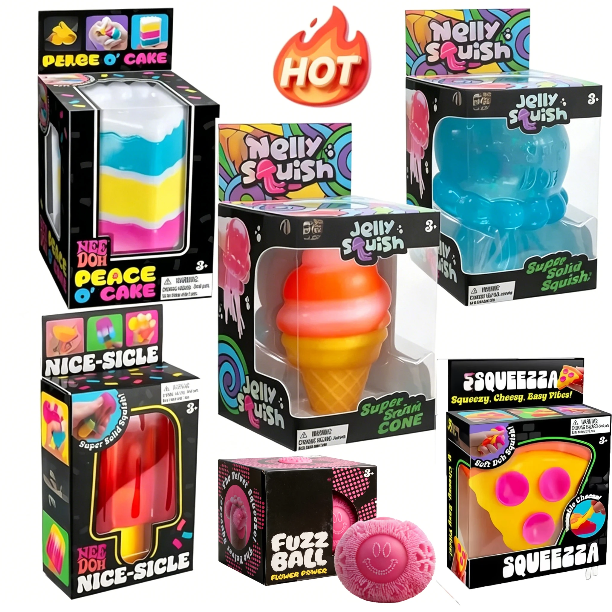 

Schylling Needoh Nice Cube Sensory Nice-Sicle Stress Relief Slow-Rise Fidget Toy Anti-Anxiety Squeeze Object for Focus ADHD