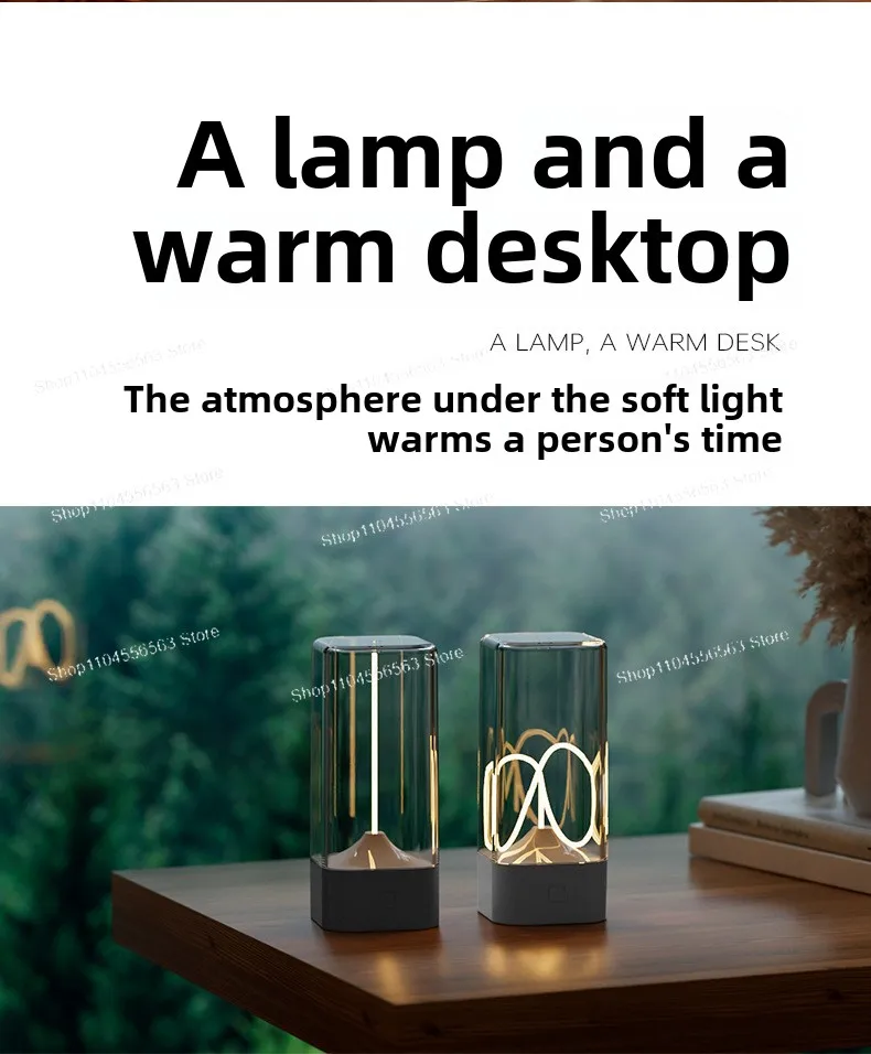 Novità, luce notturna magnetica, portatile, lampada da scrivania, campeggio, luce respiratoria sul comodino della camera da letto