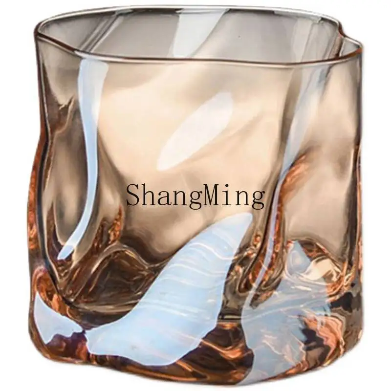 

PYH twisted whisky cup special-shaped beer cup creative cold drink cup bar transparent crystal glass