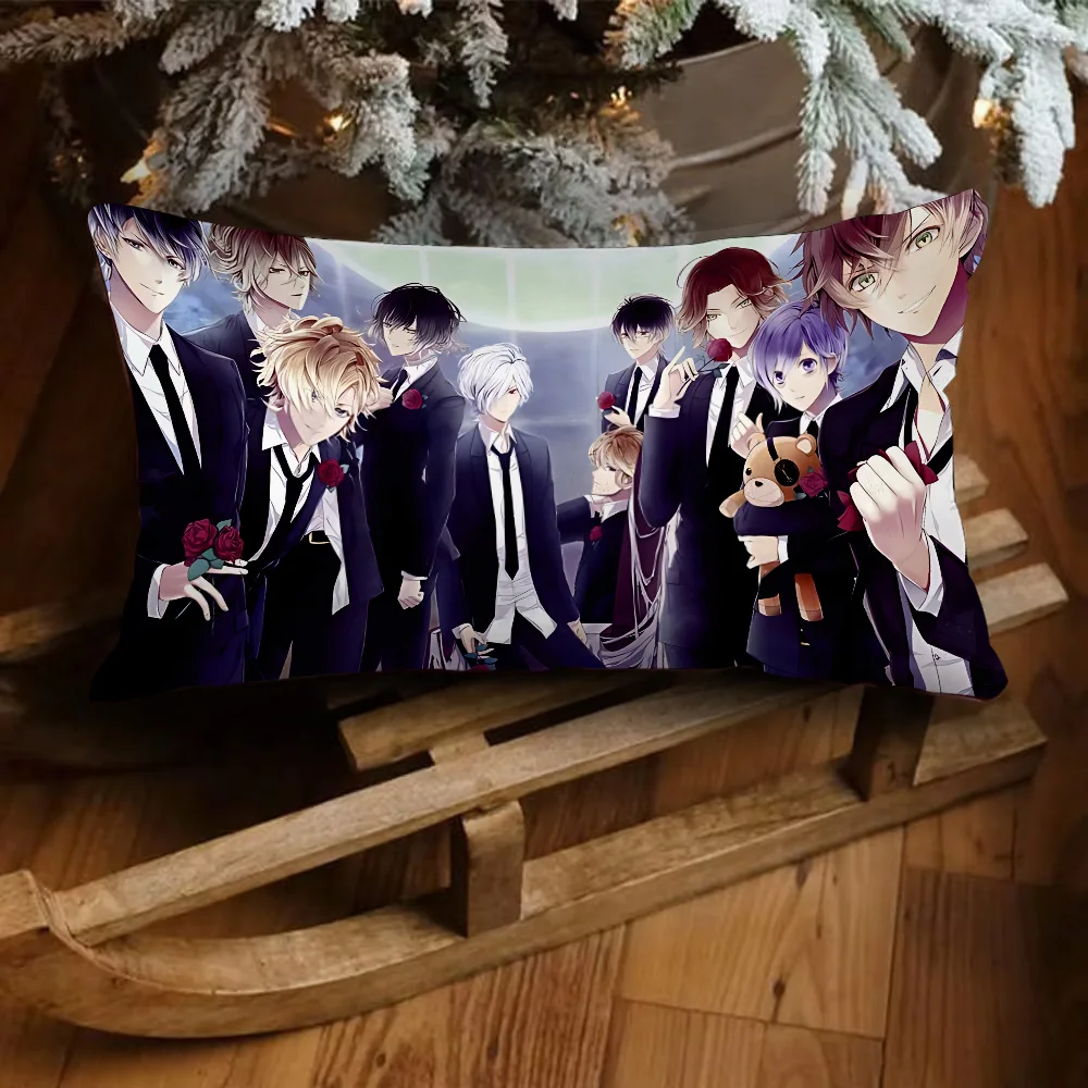 Double-sided Printing Rectangle Pillow Cartoon V-Vampires Knight Case Bedside Pillowcase Sofa Cushion Cover Room Home Decoration