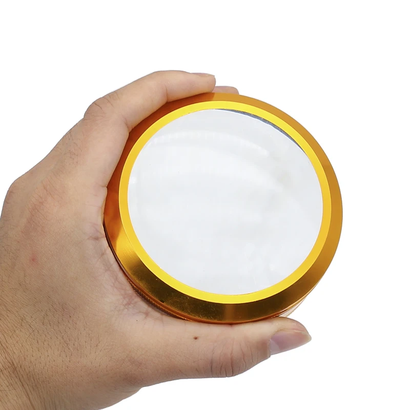 Diameter 100 mm Desktop Magnifier Dome Paperweight Magnifying Glass Double Layer Lens Reading Magnifier with Metal Frame