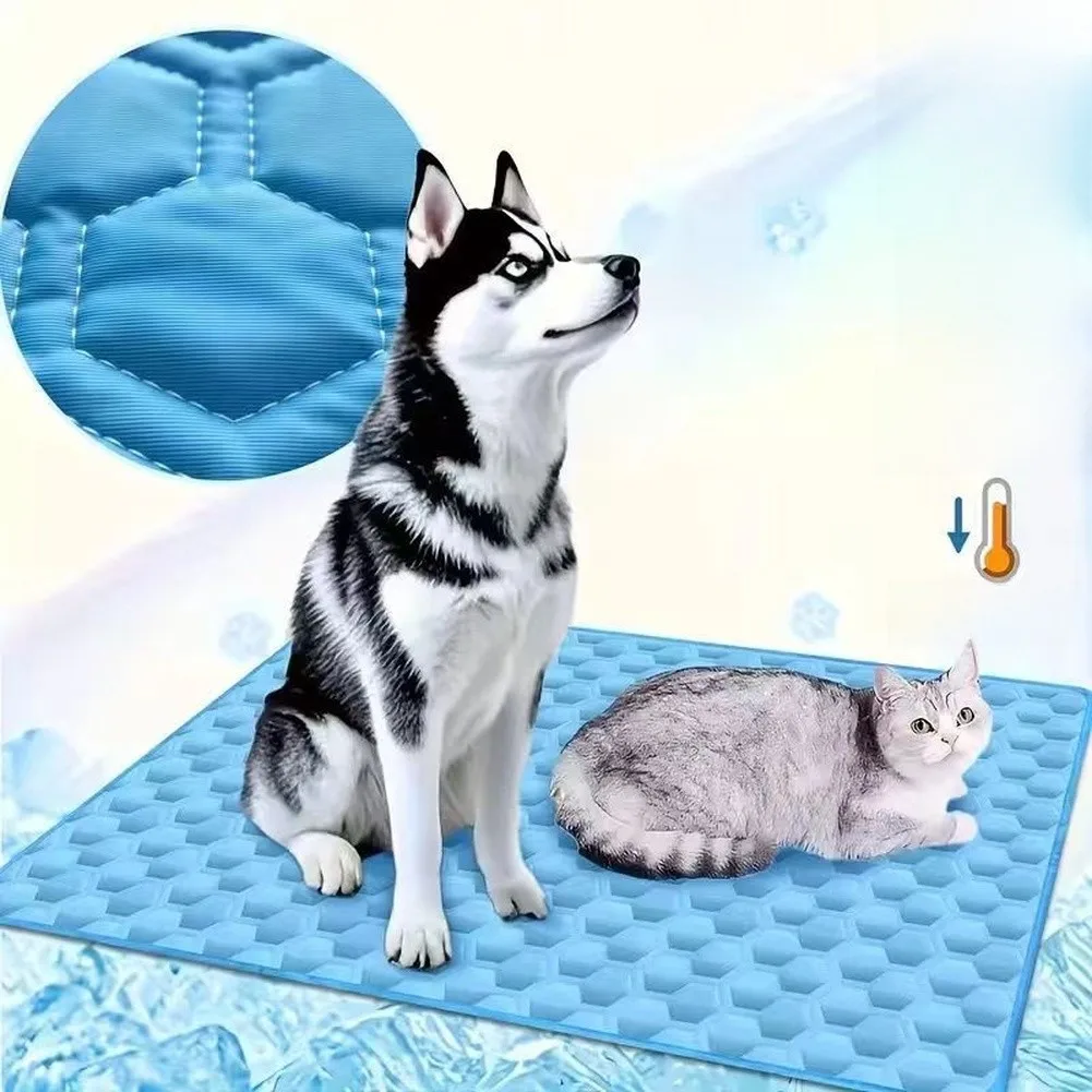 For Pet Cooling Mat That Activates on Contact to Help Disperse Heat Without External Power Sources or Maintenance Requirements