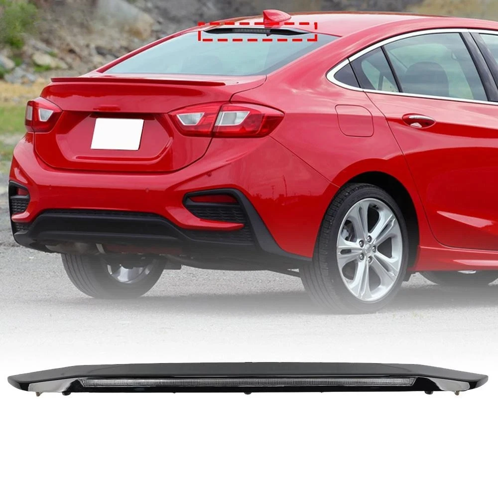 ABS Smoked Car Rear Center High Mount Stop Light Assembly 84277408 For Chevrolet Cruze Sedan 2017-2019 High Level Brake Light