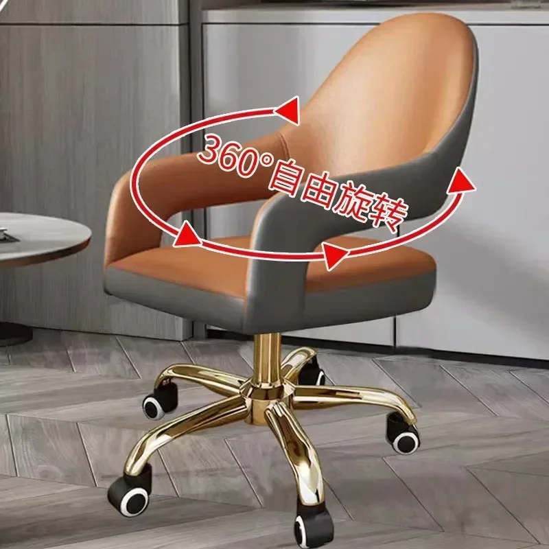 Luxury Light Luxury Computer Chair Home 360-degree Swivel Gaming Chair for Comfortable Makeup Back Support Chair