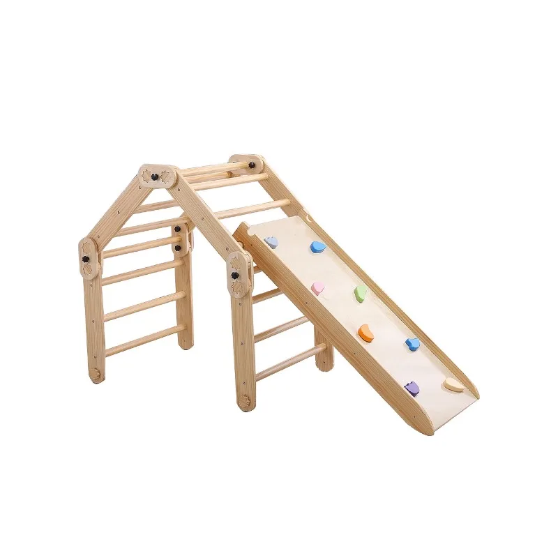 Children's sensory training indoor sports equipment, triangular ladder, baby slide, small A-frame climbing frame