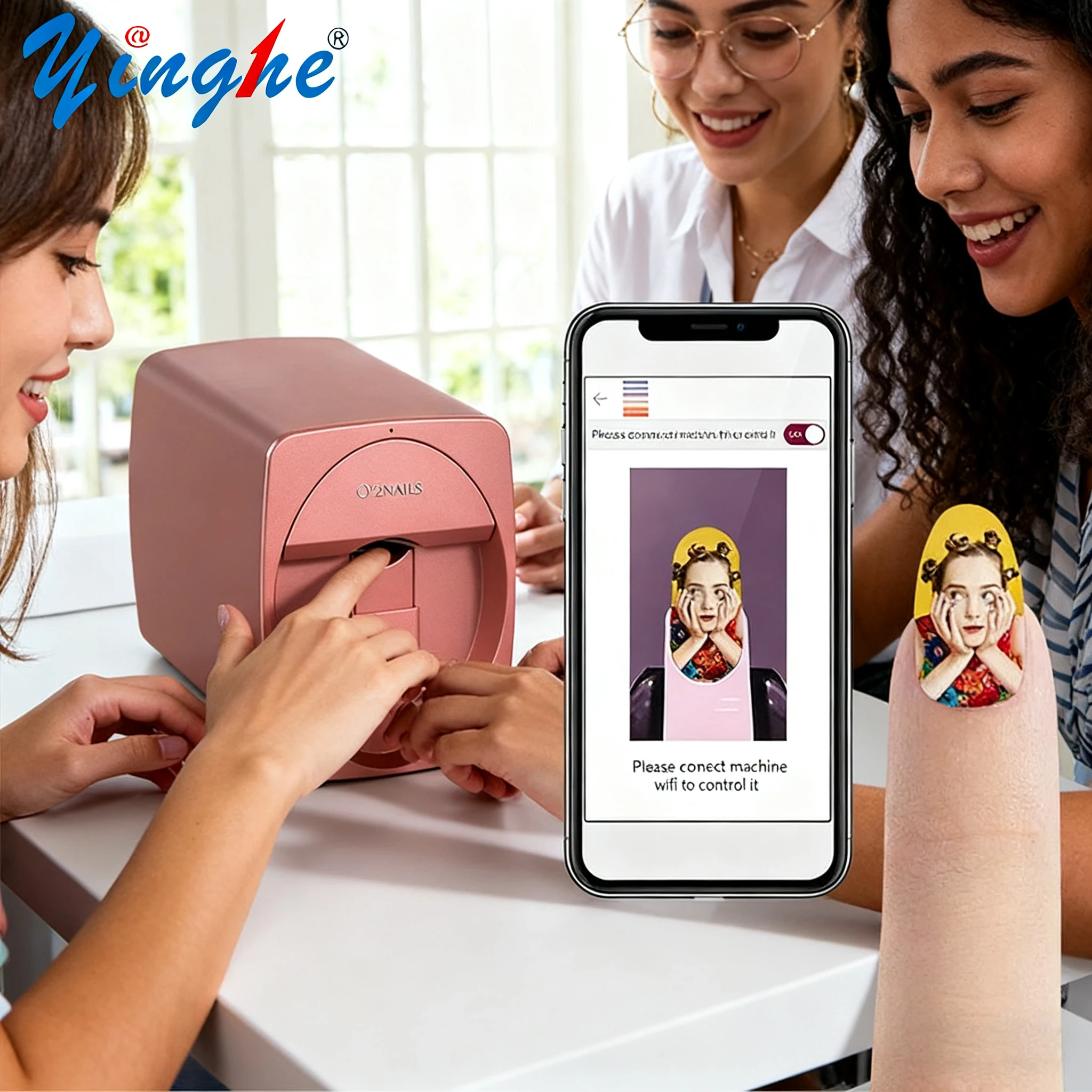 

3D-принтер для ногтей O2nails Next-Gen M1: обеспечивает детали 2400 точек на дюйм с помощью приложения Wi-Fi и телефона для индивидуального дизайна ногтей