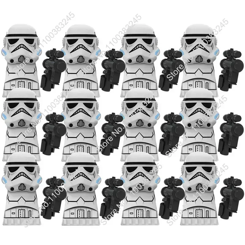 HEROCROSS 12Pcs/Set Star Wars Building Blocks Captain Rex Legion Clone Snowtroopers Troopers Bricks Mini Action Figures Toy Gift moc
