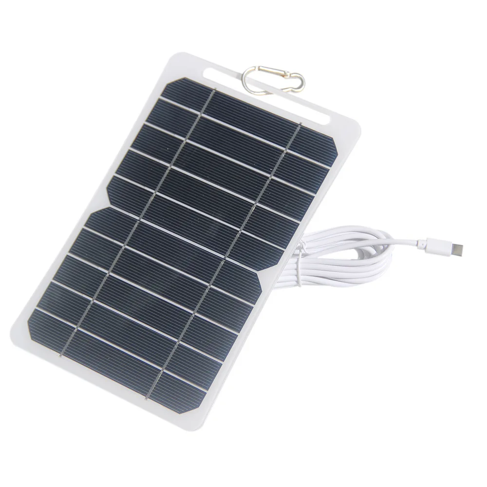 Mini Solar Panel 5Watt 5V Type-C Output Small Size Flexible Solar Panel Charger For Outdoor Security CCTV Camera Mobile Phone