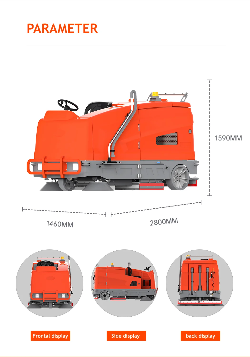 Custom Industrial Cleaning Machine Battery Operated Sweeping and Scrubber Dryer Combo Machine