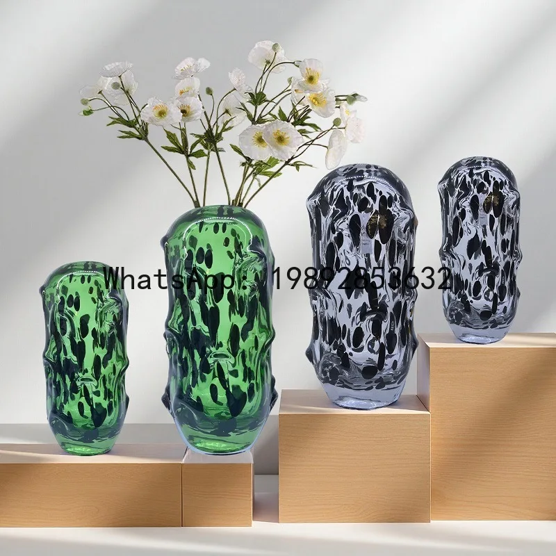 

Glass Vase Irregular Wave Point Colorful Transparent Hydroponics Terrarium Flowerpot Flower Vase Room Decoration Accessories