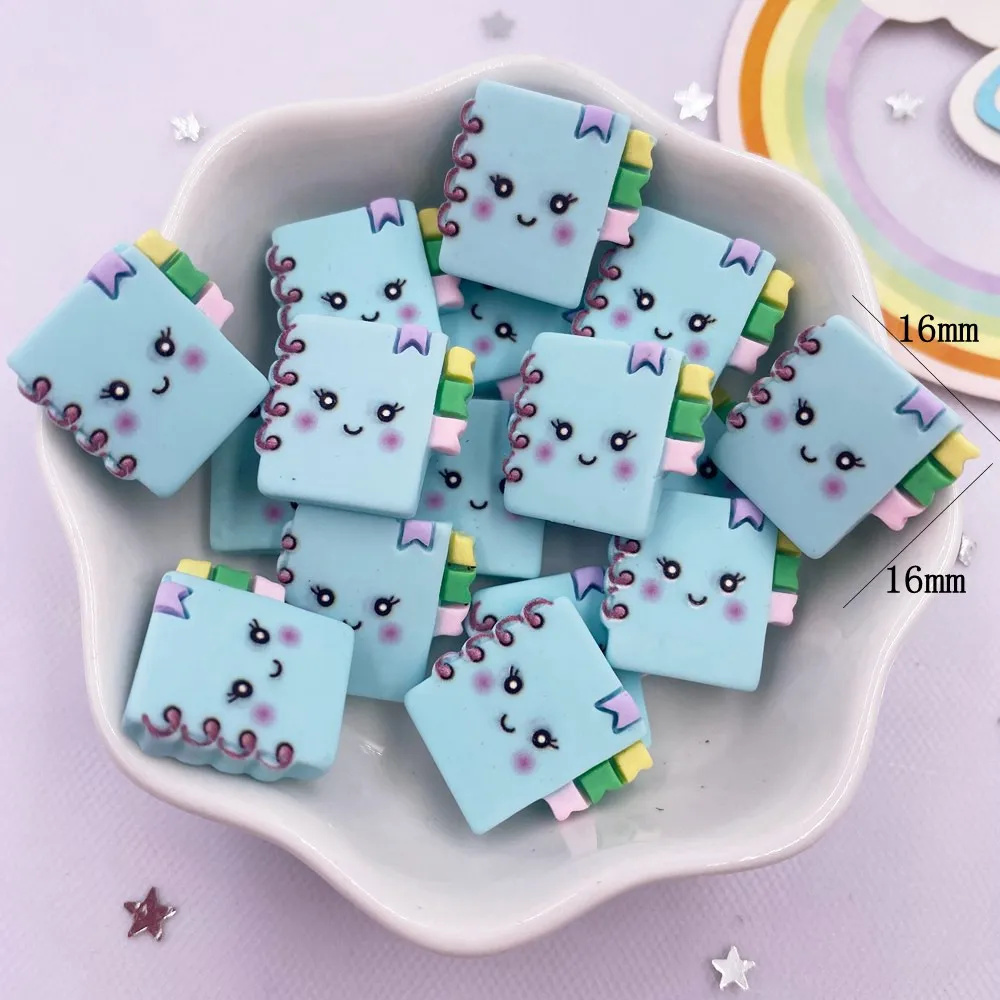 Hand Painted Resin Kawaii Colorful Mini Learning Tools Scrapbook Flatback Stone Figurine 10PCS DIY Decor Accessories Craft OM279