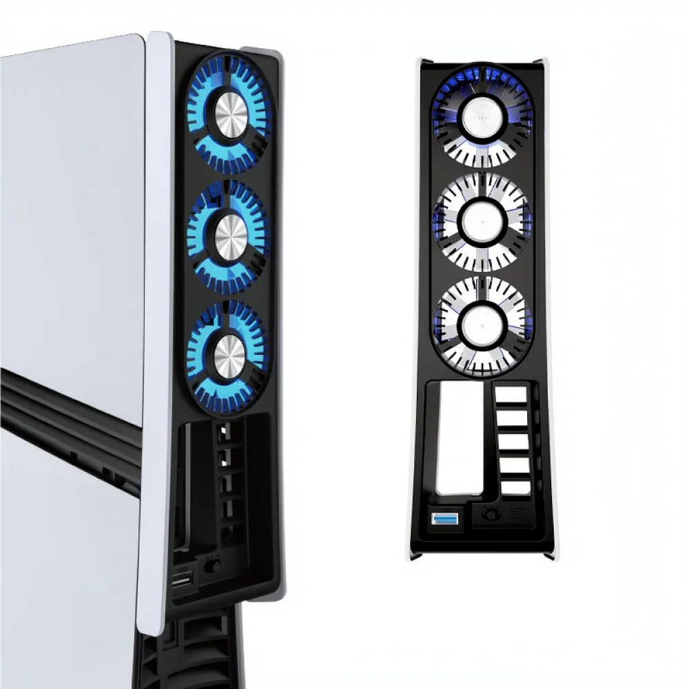 For PS5 Slim Cooling Fan External Radiator Automatic Temperature Control System Gaming Console Efficient Accessory