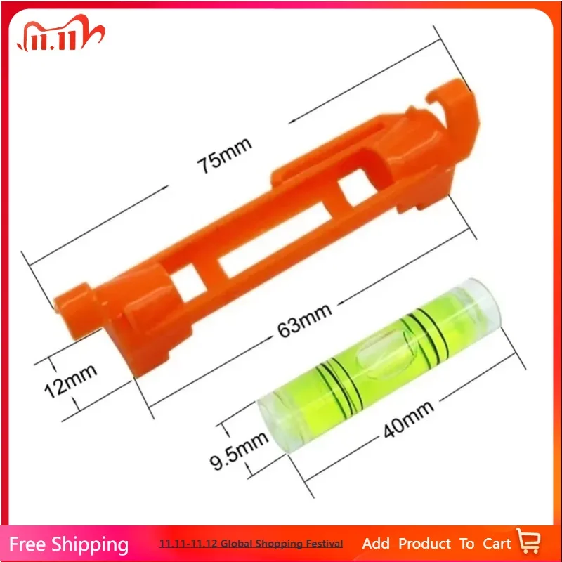 

2/5pcs Bubble Level Spirit Level Measuring Meter Precision Inclinometer Horizontal Ruler Measure Tools （Orange)
