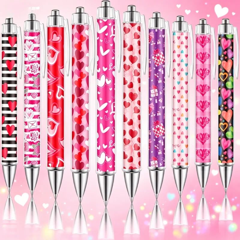 

5/10/20 шт. шариковых ручек в форме сердца, черные чернила. Отличные сувениры для вечеринок и подарки на День святого Валентина для студентов, коллег и любимых.