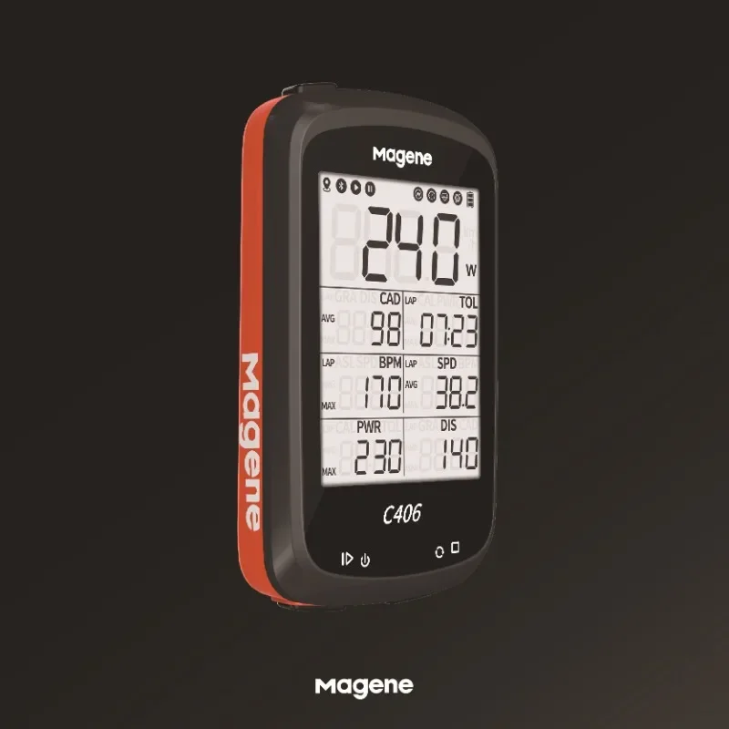 Magene C406 Bicycle GPS Computer Waterproof Wireless Bluetooth ANT+ Smart Bike Speedometer Bicycle Odometer Bike Computer