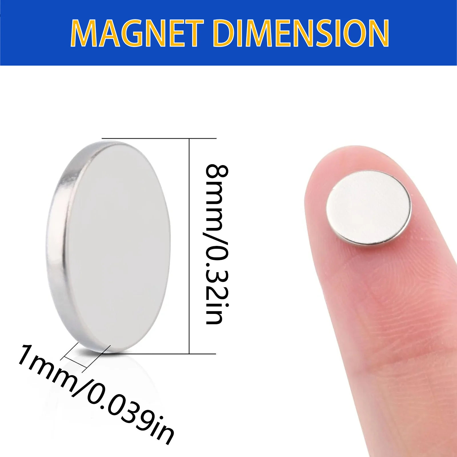 50/100/200 Pcs 8x1mm Mini round Magnets Small Disc Magnetic for DIY Decoration Scientific Craft Education