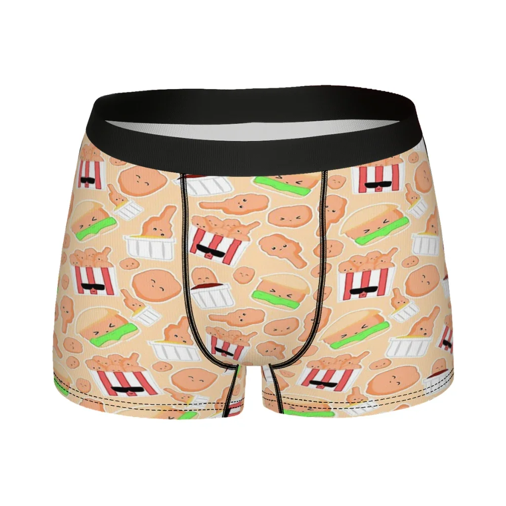 Fried Chicken Man's Boxer Briefs Chicken family bucket Breathable Creative Underwear Top Quality Print Shorts Gift Idea