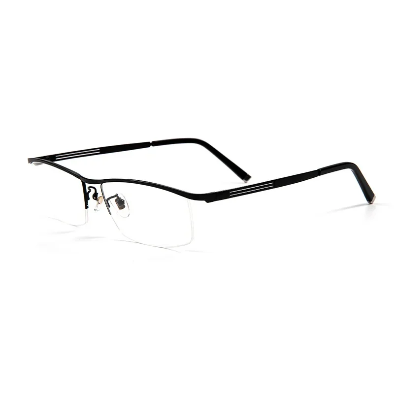 Half Frame Pure Titanium Eyeglass Frame Black Business Glasses Men Myopia Glasses Anti Blue Light Optical Lenses Frames