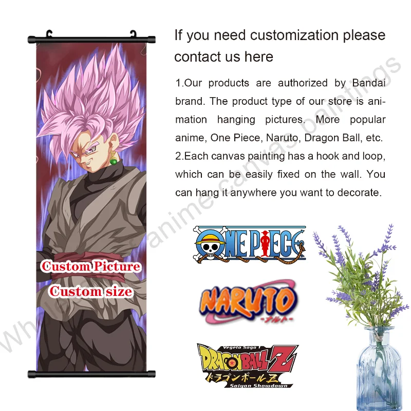 Canvas  Hanging Scrolls Poster Home Decor JK Anime Print Dragon Ball Z Picture Goku Wall Frieza Wukong Artwork Painting Vegeta