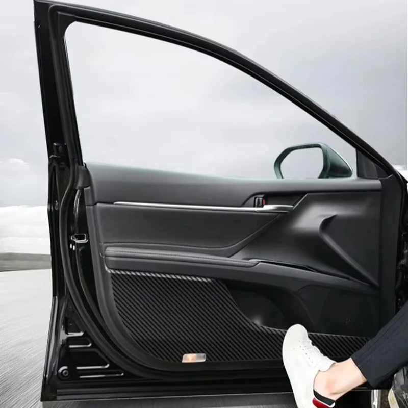 

Комплект из 4 кожаных накладок на двери автомобиля, защита от ударов, декоративные аксессуары для Toyota RAV4 2020 2021 2022 2023