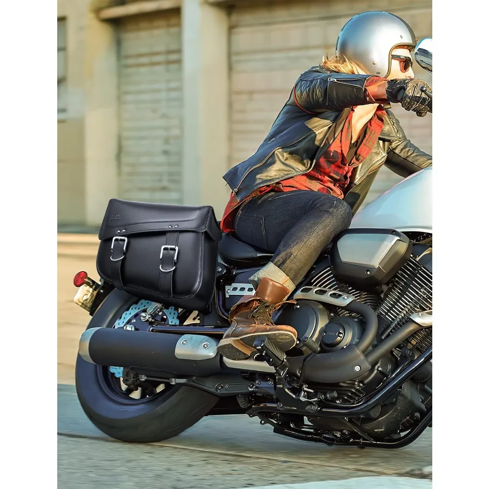 Мотоциклетные седельные сумки, седельные сумки большой вместимости 30 л для мотоциклов, мотоциклетная сумка для багажа из искусственной кожи для Sportster Softail Dyna