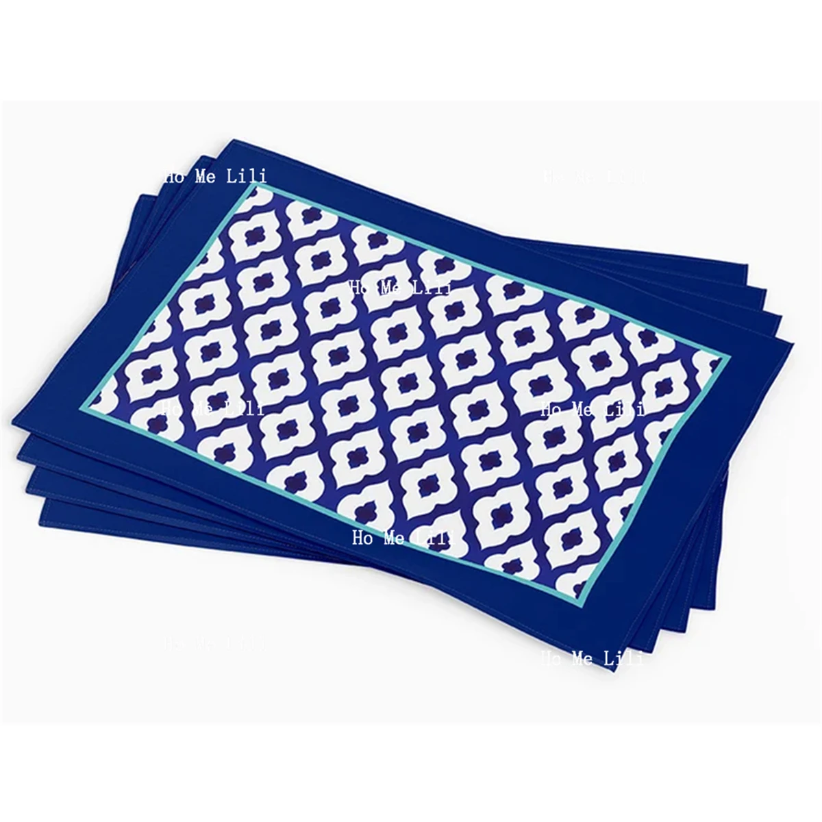 Placemat Ramadan Mubarak American Service With Navy Blue Decorative Home Decoration