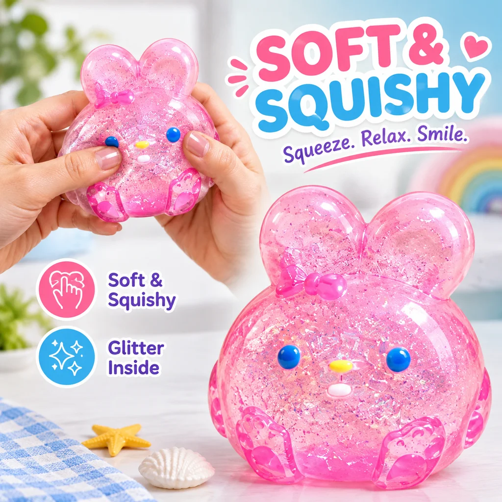 New Arrival Cute Rabbit Squishy Toy Slow Rising Stress Relief Educational Decompression Novelty Bulk Wholesale Sausage Lips