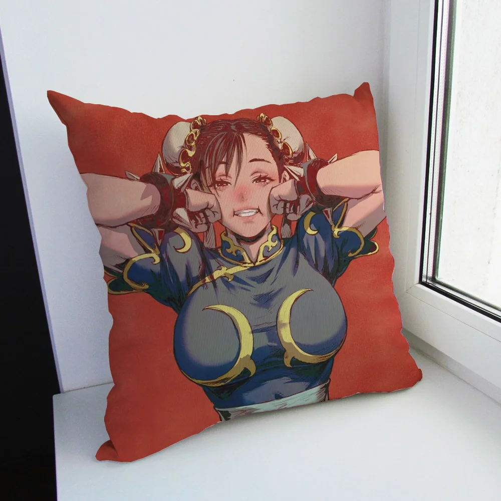 Chun-li Decorative Pillow Covers for Sofa Cover Cushion Cover 40*40 Decoration Living Room Pillowcases Bed Cushions Short Plush