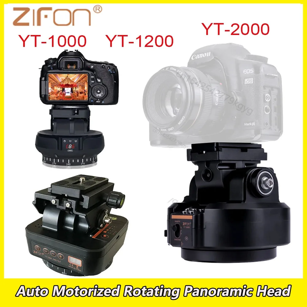 

ZIFON YT-1200/1000 Auto Motorized 360º Rotating Panoramic Head Remote Control Pan Tilt Video Tripod Head Stabilizer for Cameras