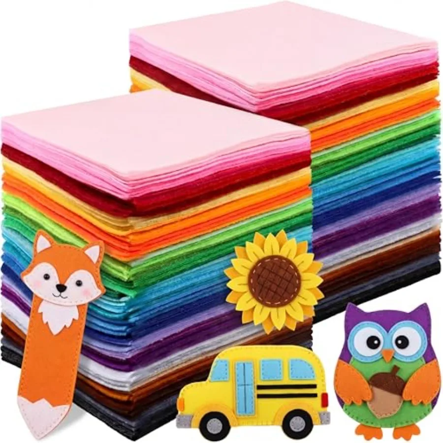 

0 Pcs Felt Sheets Bulk for Craft-20 Assorted Colors Stiff Felt Fabric Squares for Mother Day Graduation Festival Holiday DIY Cr