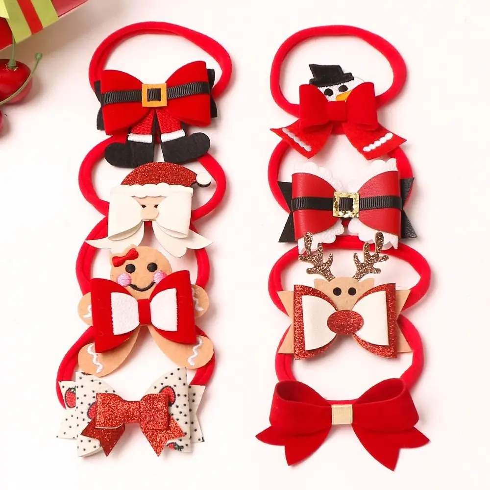 Baby Mädchen Weihnachten HeadbandHair Tuch Bogen Neugeborene Headwear Headwrap Geschenk Kleinkinder Verband Santa Claus