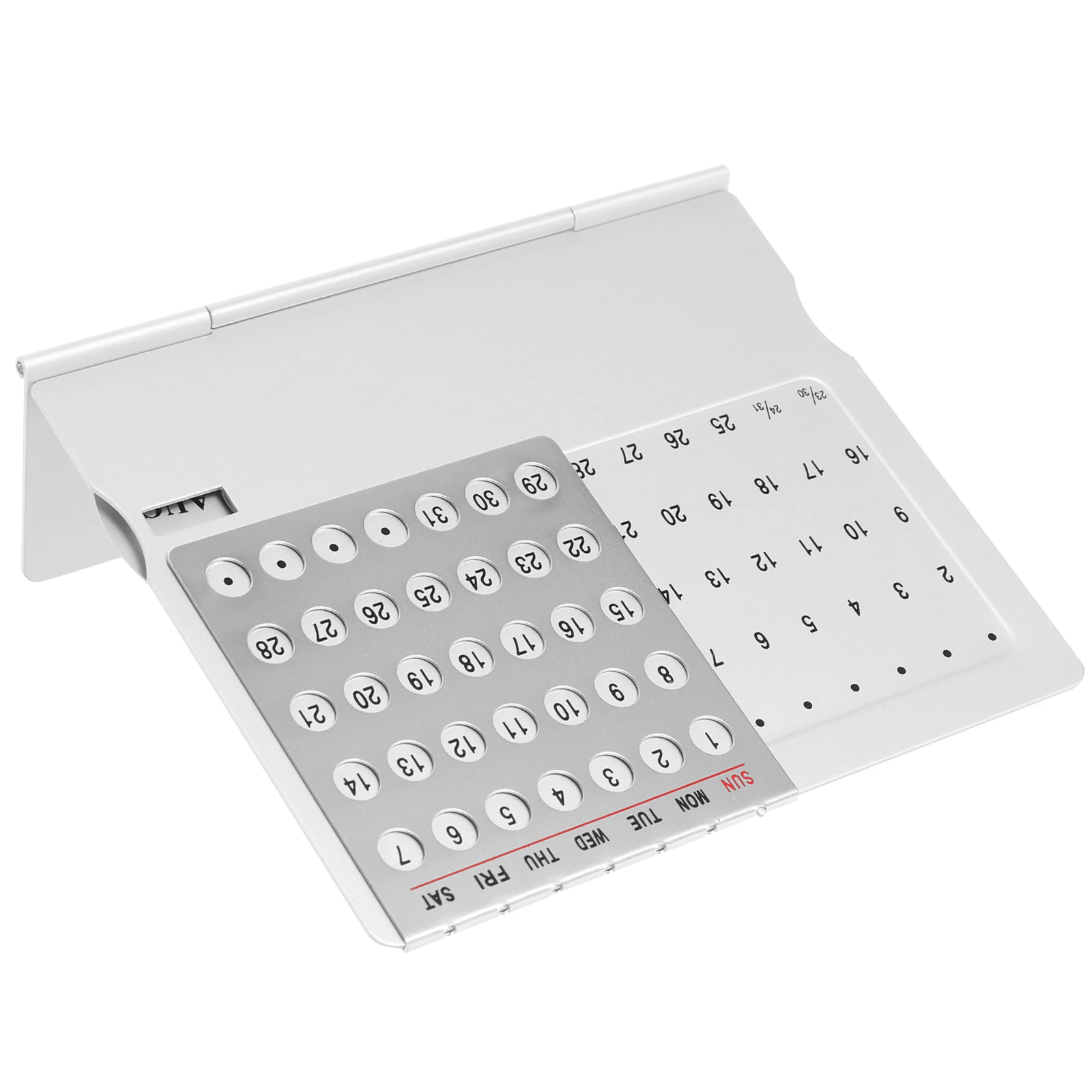 

Ultra-Thin Metal Desktop Perpetual Date Display Office Supplies Stand For Teachers Classrooms Home Use Lightweight Household