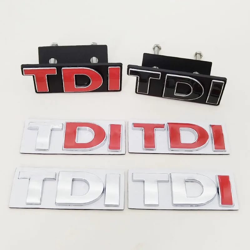 

3D Metal Car Logo TDI Rear Trunk Badge Sticker Front Grill Emblem For Volkswagen VW Polo Golf 4 6 7 MK6 Touran Jetta Passat B5