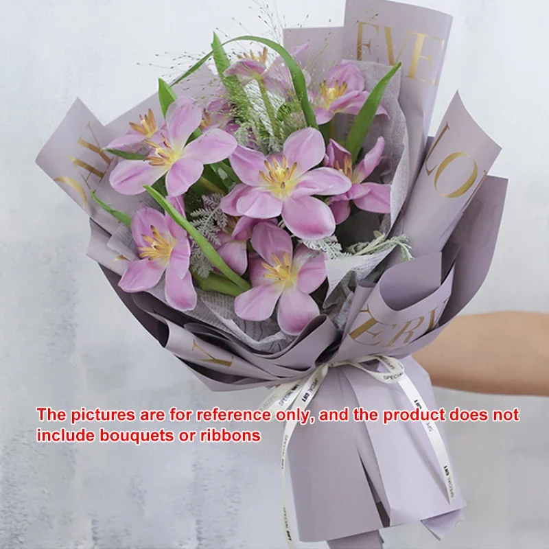 20 قطعة من ورق تغليف باقة عيد الحب لتغليف الهدايا بنفسك