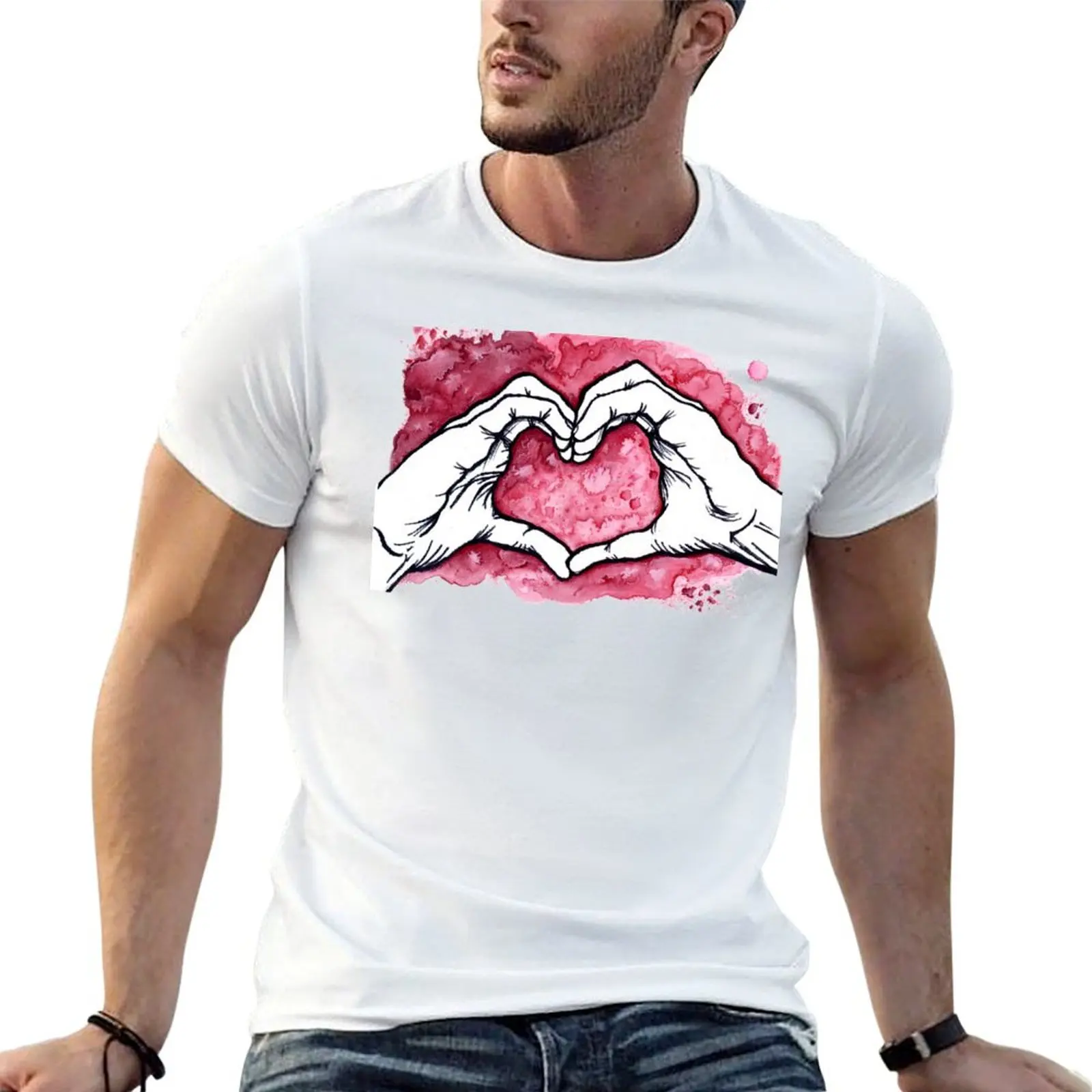 

Heart Hands COLOR T-Shirt t shirts designer graphic t shirts for man man t shirt cotton high quality T-shirt