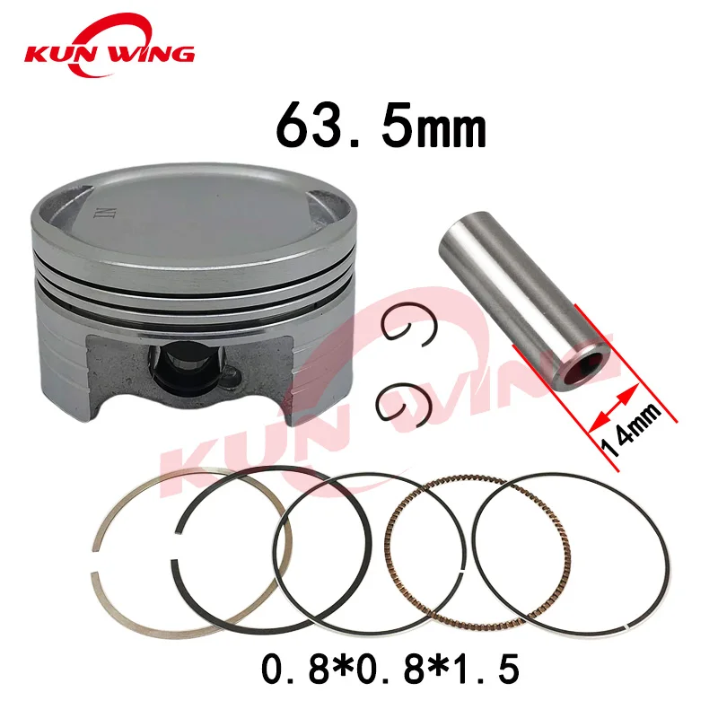63.5mm 65.5mm Big Bore Piston Kit (Pin 14mm) for Honda XR150L XR150LEKE CBF150 CBF 150 CG 150 TITAN Motorcycle Engine Parts
