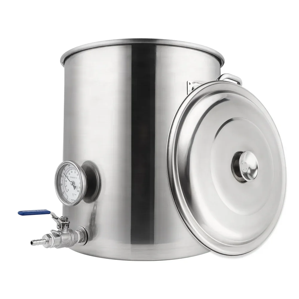 

Home Brew Pot Brew Kettle Set for Beer Brewing Cooking and Boiling Includes Counterflow Wort Chiller Wort Stirrer/ Bottle Filler