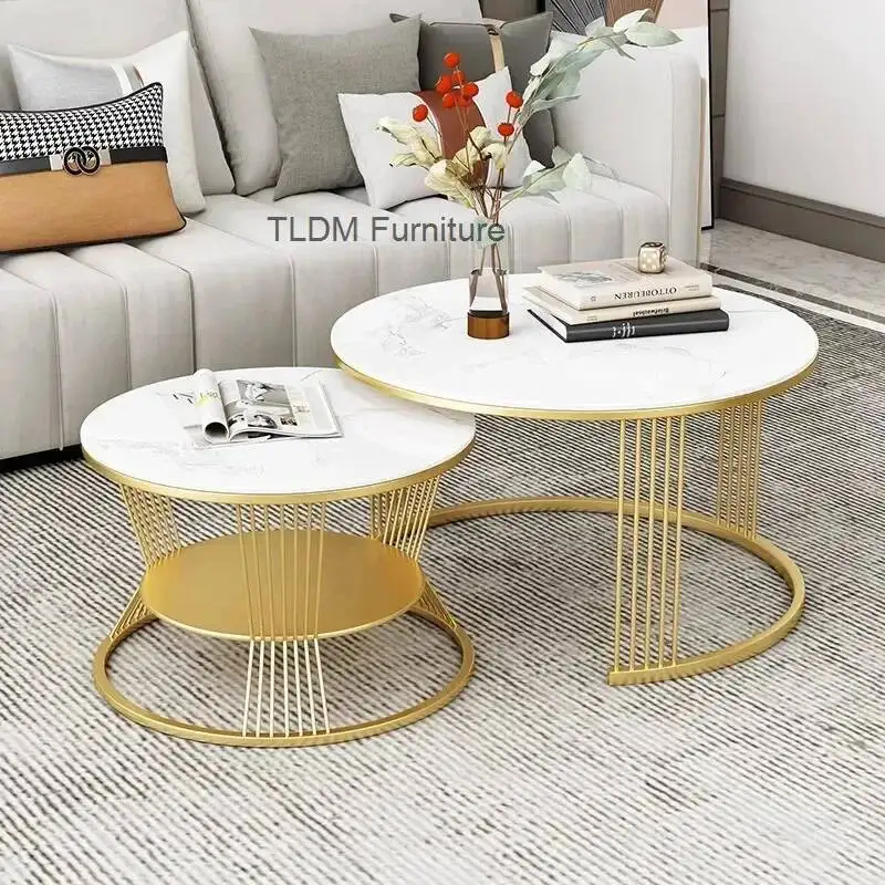 Coffee Living Room Aesthetic Coffee Table Trau Table Metal Nordic Mesa Lateral Bed White Gold Stoliki Do Kawy Furniture For Home