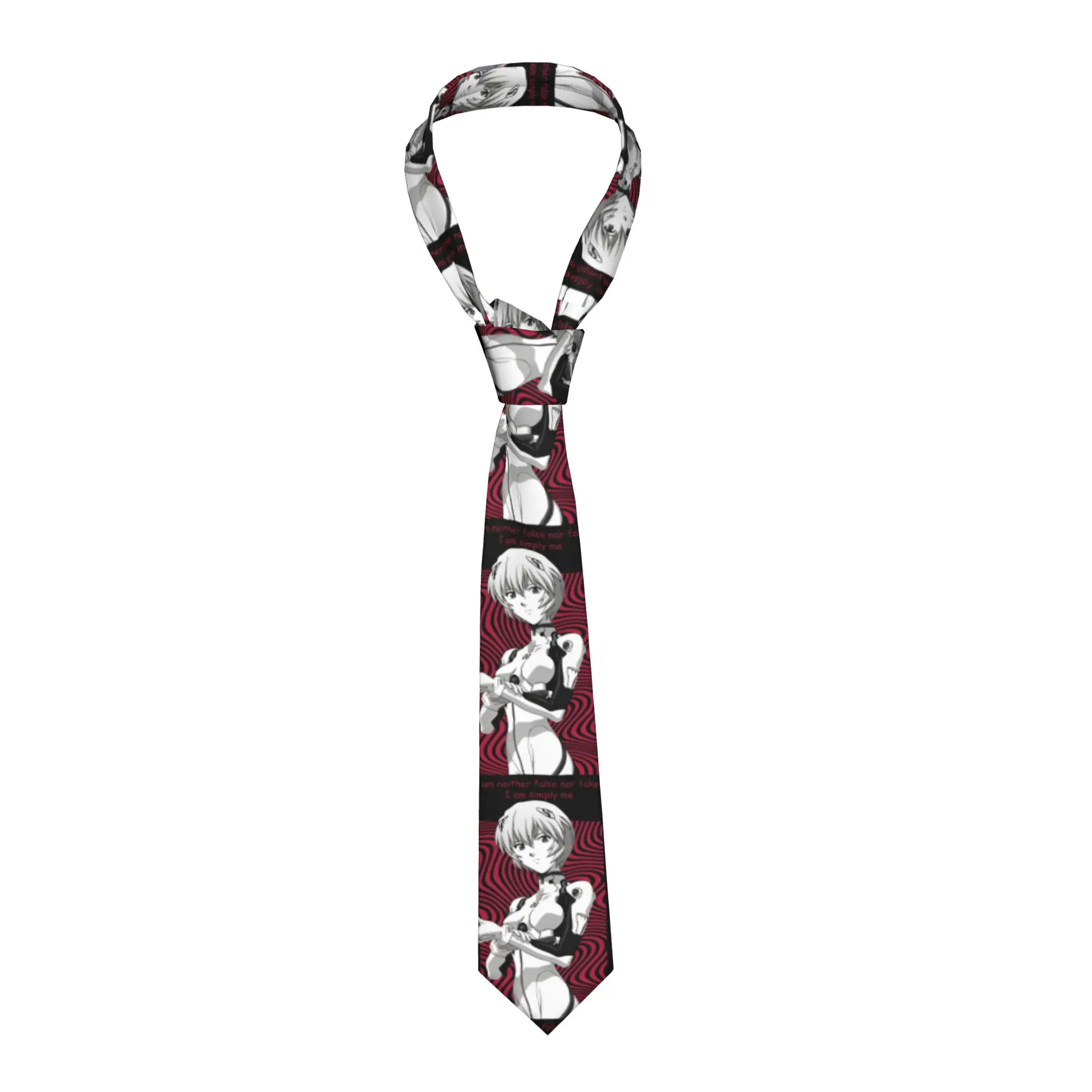 

Модные галстуки E-Evangelions для бизнеса, мужские ретро-галстуки с аниме-принтом EVA на заказ