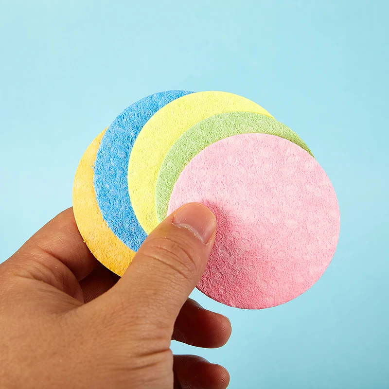 50/100 قطعة مضغوط السليلوز الطبيعي الوجه التطهير الإسفنج ماكياج إزالة القطن الوجه غسل فرشاة العناية بالبشرة أدوات #5