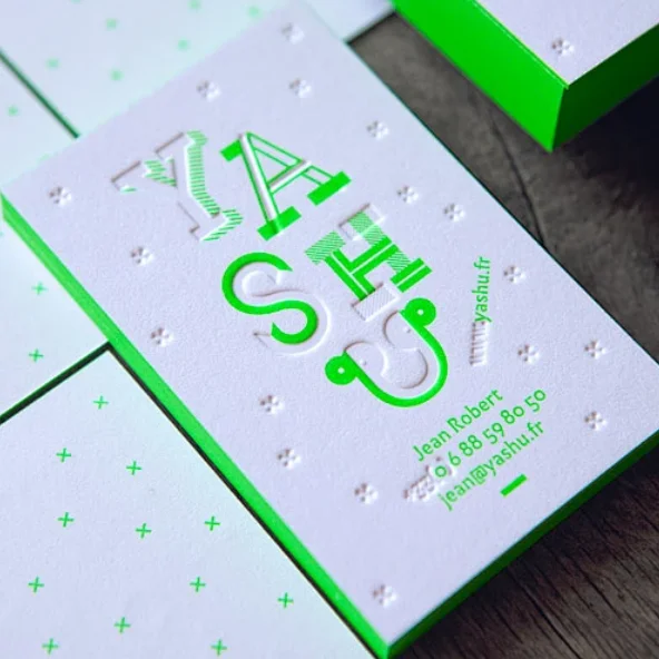 Customizable Paper Business Cards Soft Touch Cotton Paper With Deboss Logo Printed Gift Cards