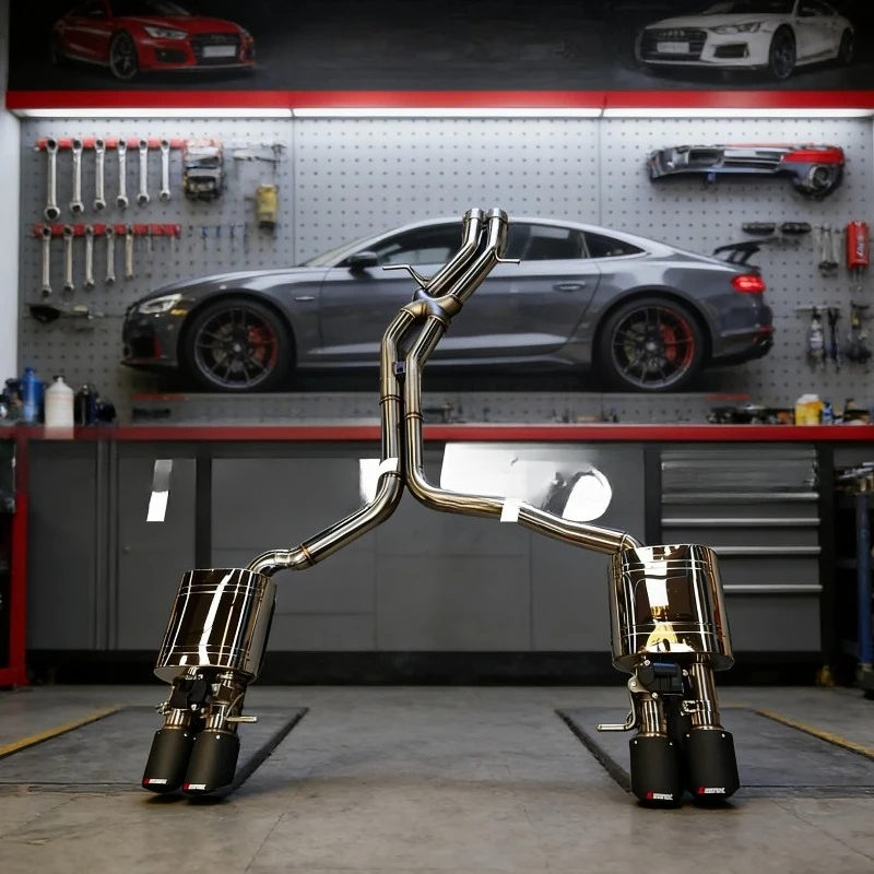 

Exhaust for AUDI S6 S7 S8 C7 4.0T 2013-2018 Stainless Steel Exhaust Pipe 1.5mm Thick Blue Burnt Finish High Exhaust