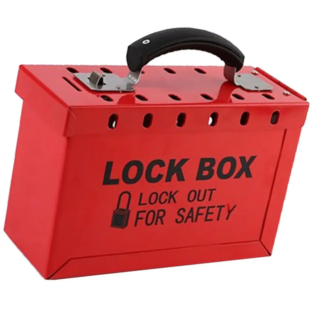 

LOTO Box Lockout Tagout Lock Device Storage Up To 12 Padlocks, made of carbon steel, high strength and never deform