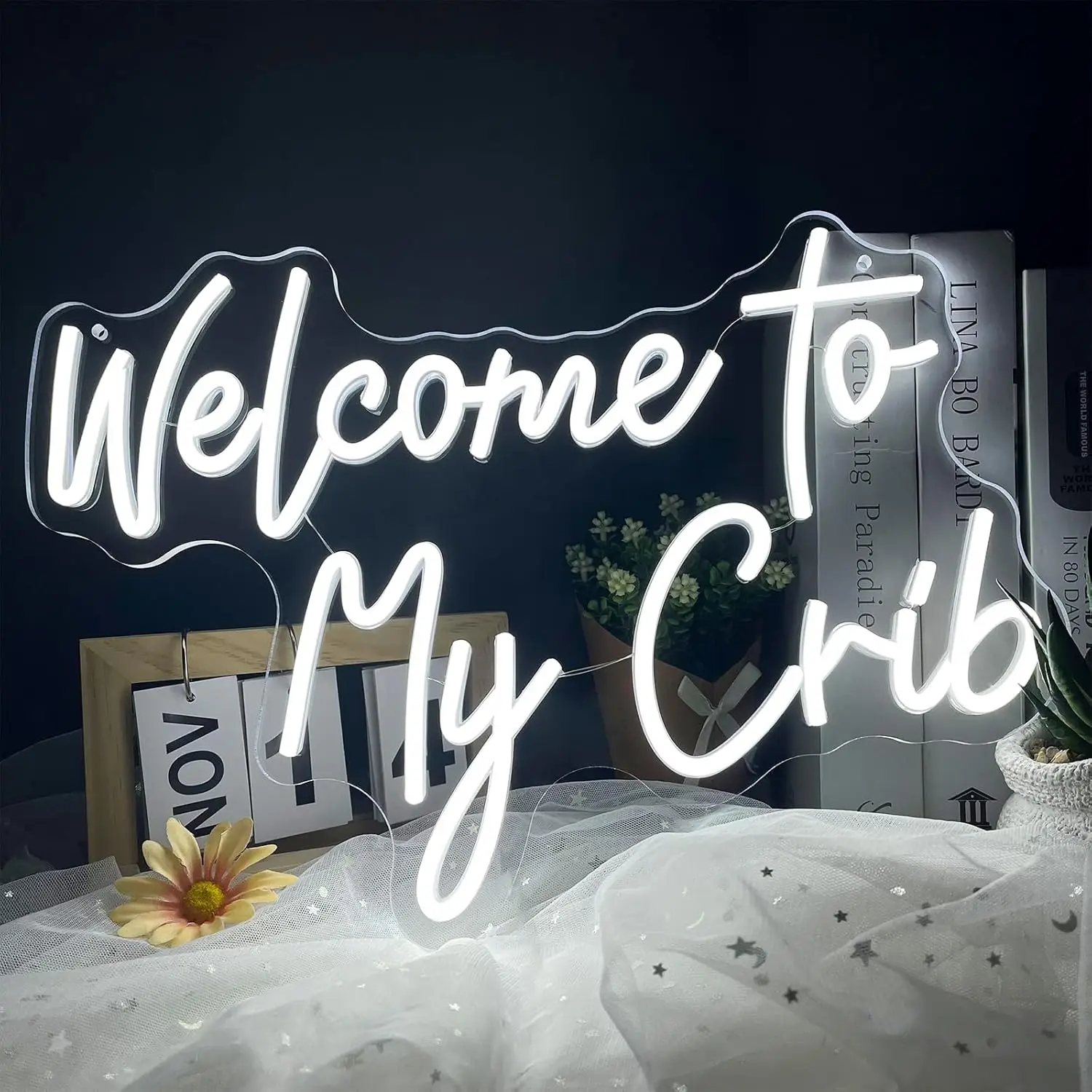 

Неоновая вывеска «Welcome to My Crib» с USB-питанием, регулируемая LED-подсветка, декор для стен спальни, игровой комнаты, гостиной, подарки для вечеринок