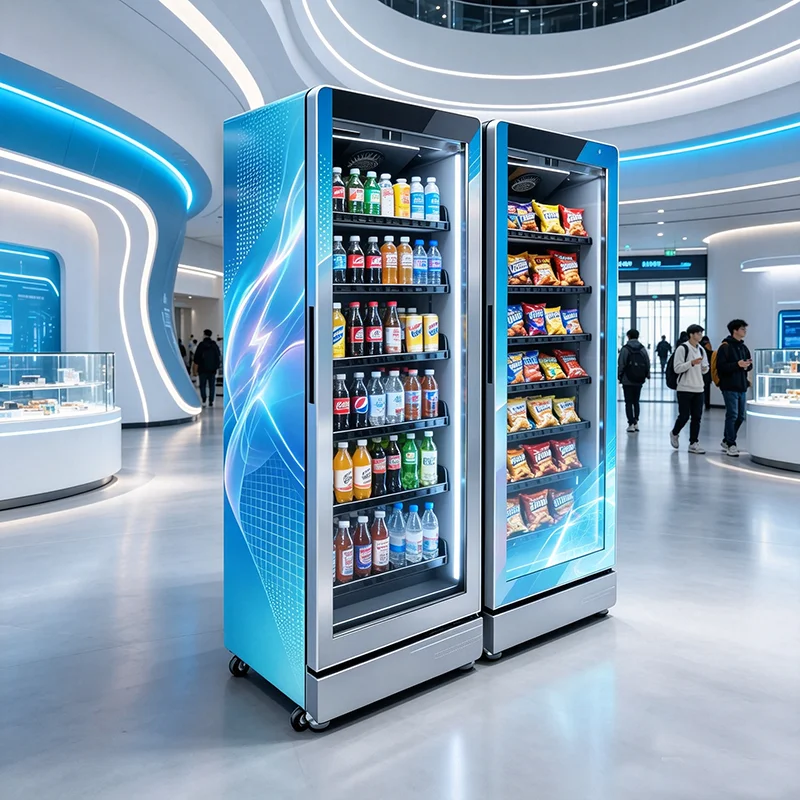 All Weather Indoor Use Automatic Beverage Snack Dispenser Coin Bill Card QR Payment