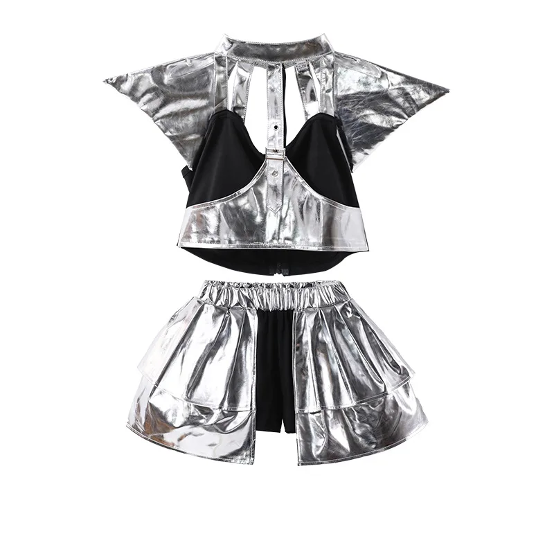Children's Jazz Dance Costumes with a Sense of Technology, T-stage Runway Costumes, Girl Group Dance, Girls' Performance Costume